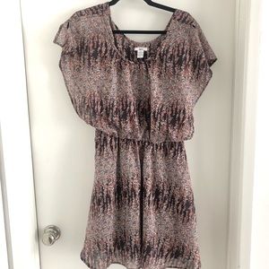 Bar III WOMEN’s floral dress short sleeve Large